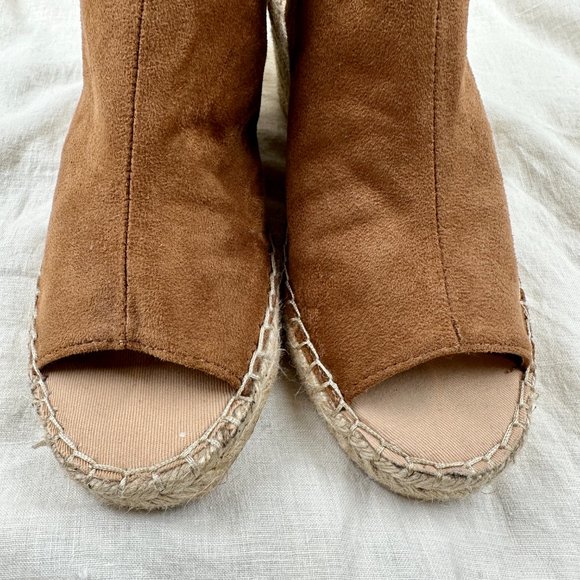 Gap Espadrille Braided Wedge Heel Open Peep Toe Summer Shoe Size 9 - Picture 3 of 10